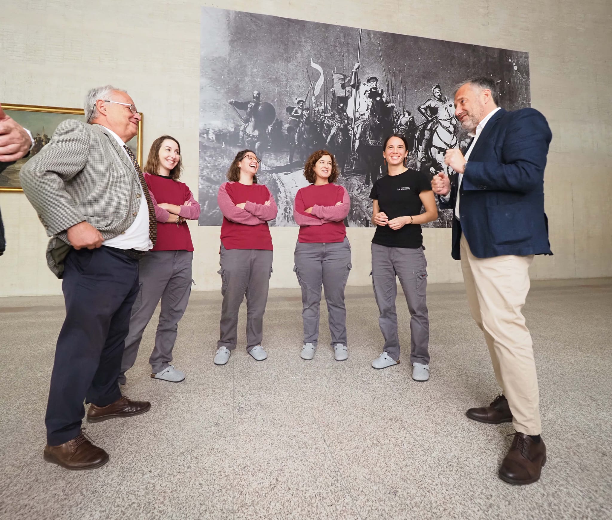 Foto2 Visita a restauración del cuadro "Los Comuneros de Castilla" de Planella