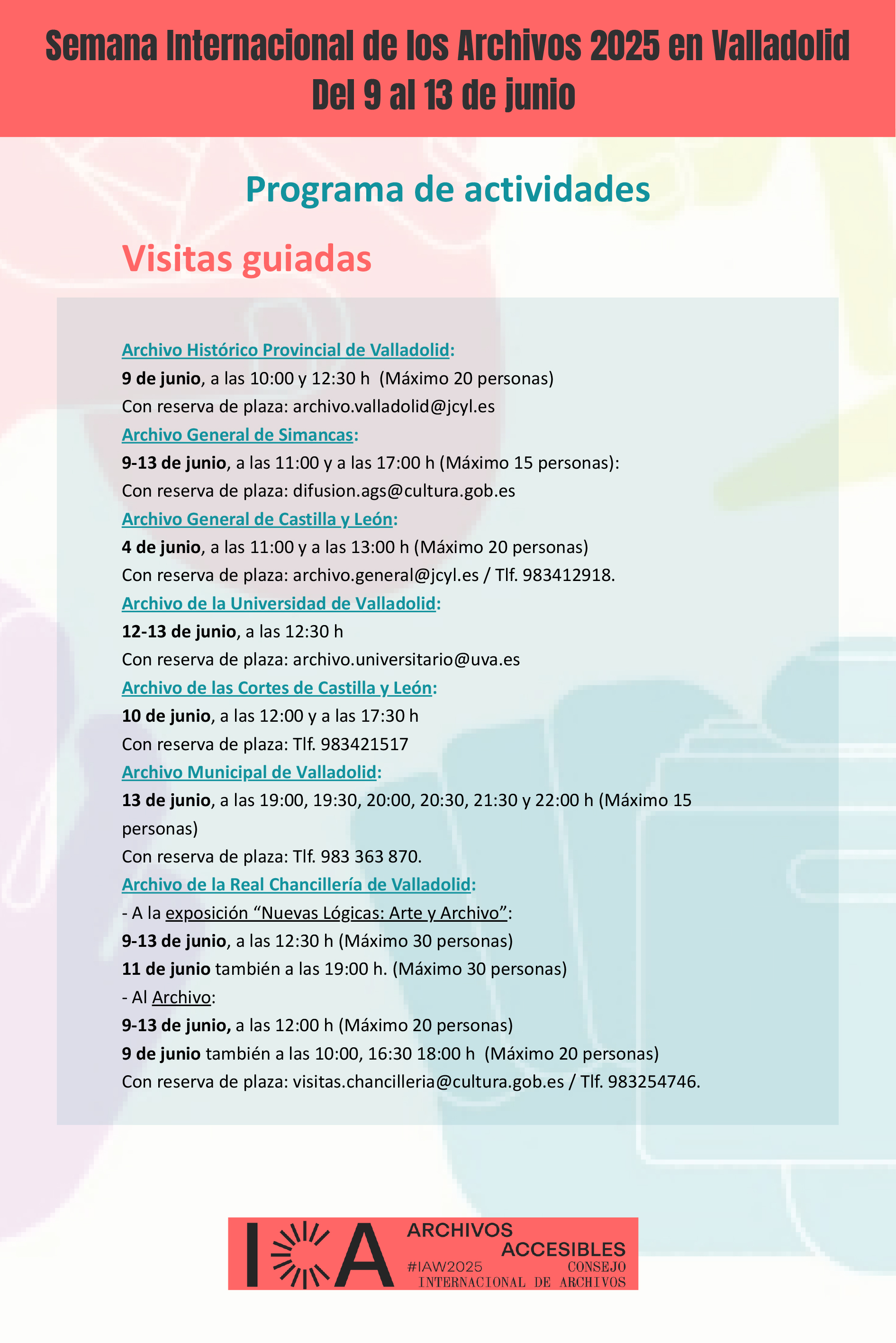 Actividades organizadas para el Día Mundial de los Archivos