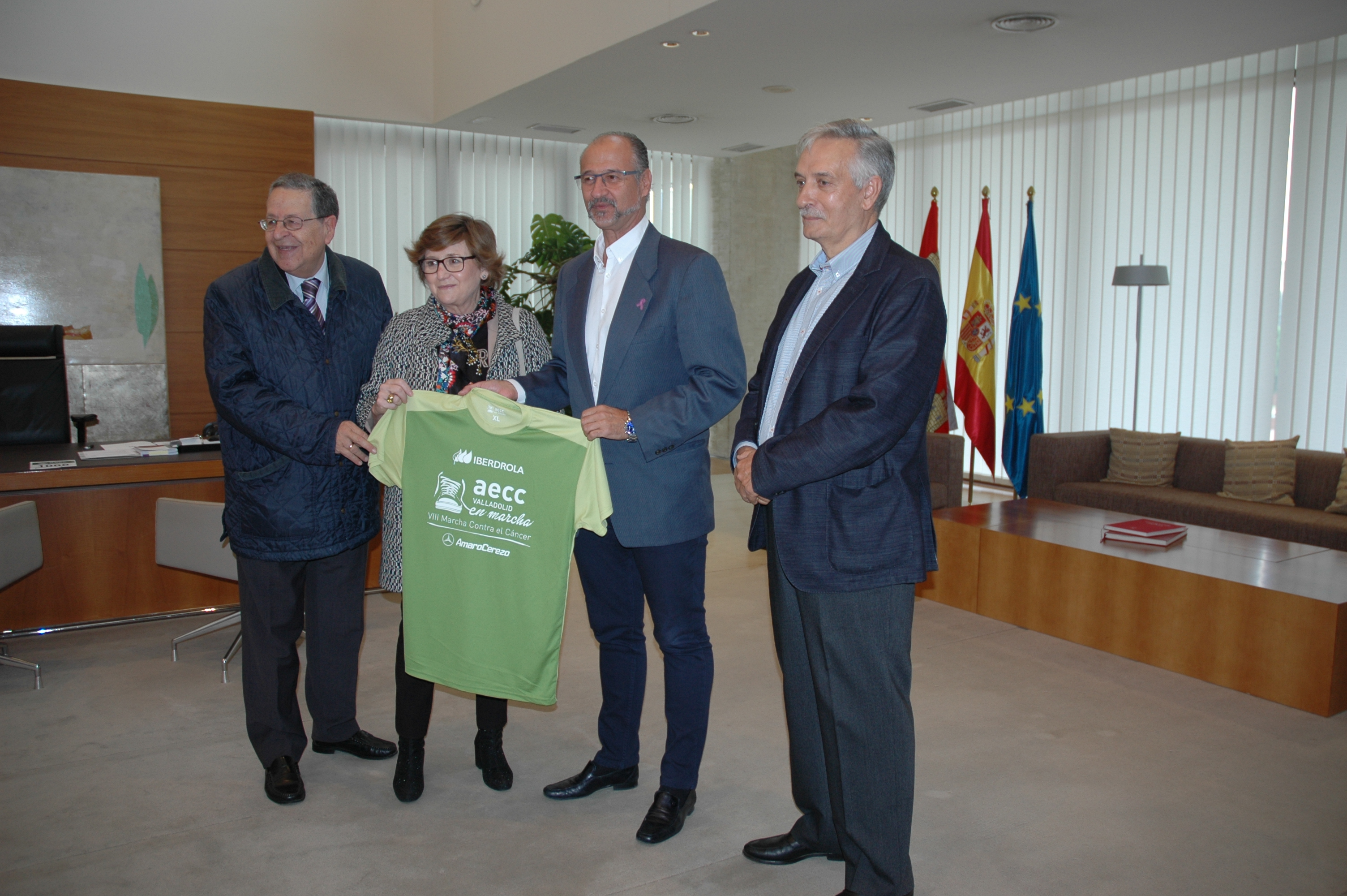 Recepción a la directiva de la AECC de Valladolid